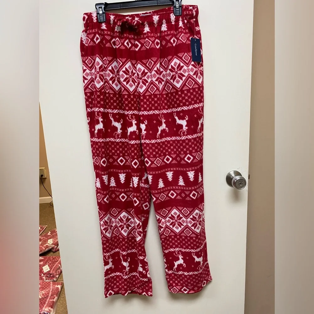New with Tags Club Room Flannel PJ Christmas Pants Size L - Picture 1 of 6